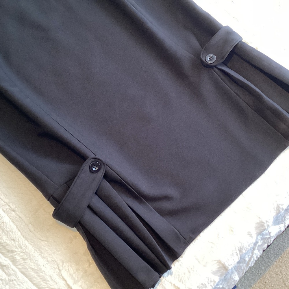 Belle Poque Black Retro,Coquette,Pinup, Steampunk Pencil Pleat Skirt Size M